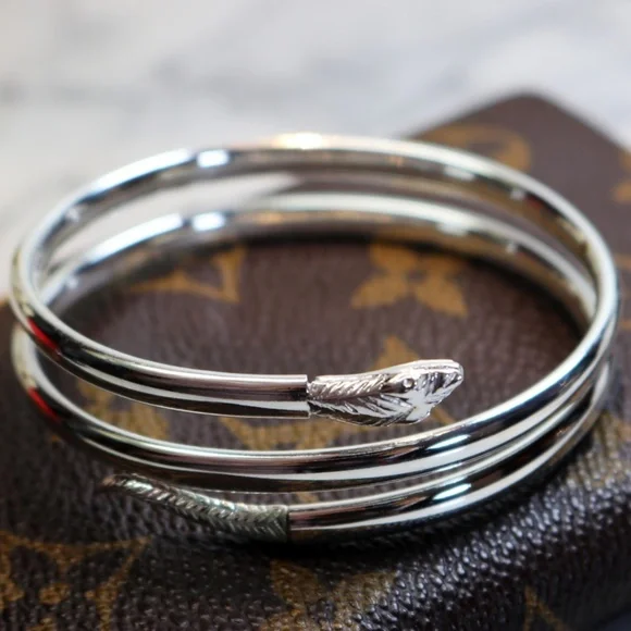 🆕 Sterling Silver Snake Wraparound Bracelet